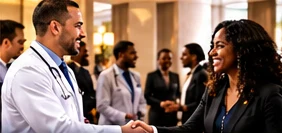 Healthcare professionals networking